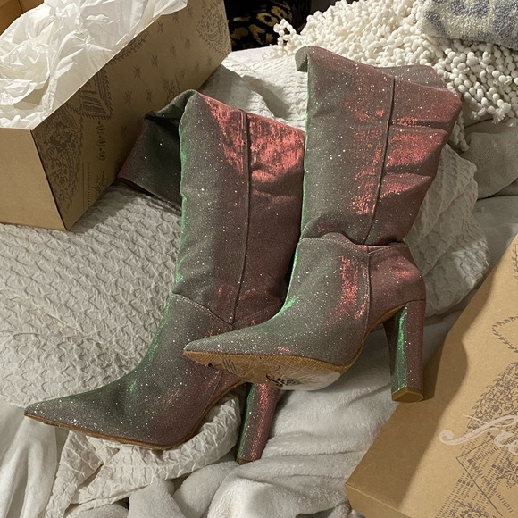 Over the Knee Sparkly ✨ Free People Boots 💕✨ - Picture 6 of 6